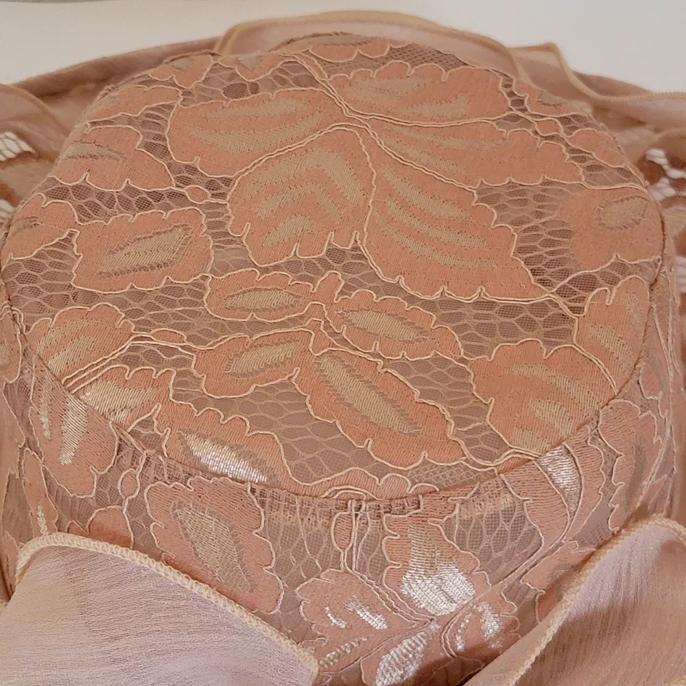 Ellen Tracy | Lace Leaf prin sewn hat